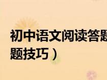 初中语文阅读答题技巧模板（初中语文阅读答题技巧）