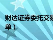 财达证券委托交易电话（财达证券交易委托下单）