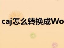 caj怎么转换成Word（caj怎么转换成word）