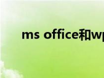 ms office和wps office的区别（ms）