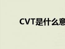 CVT是什么意思（cvt是什么意思）