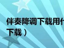 伴奏降调下载用什么软件（伴奏降调软件免费下载）