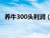 养牛300头利润（养牛30头的利润与成本）