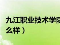 九江职业技术学院官网入口（九江职业大学怎么样）