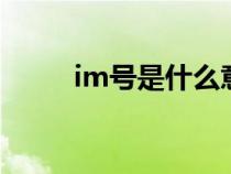 im号是什么意思（imo号是什么）