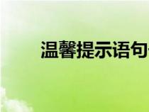 温馨提示语句子大全（温馨提示语）