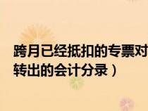 跨月已经抵扣的专票对方公司要作废（跨月已抵扣进项税额转出的会计分录）