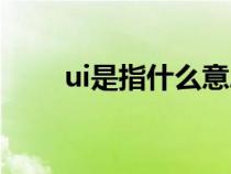 ui是指什么意思（ui是什么意思呀）