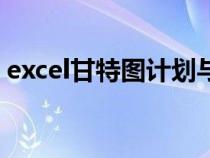 excel甘特图计划与实际对比（excel甘特图）