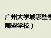 广州大学城哪些学校可以进去（广州大学城有哪些学校）