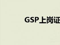 GSP上岗证图片（gsp上岗证）