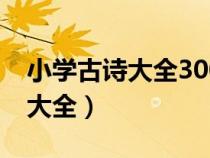 小学古诗大全300首1-6年级播放（小学古诗大全）