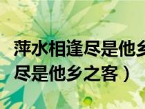 萍水相逢尽是他乡之客是什么意思（萍水相逢尽是他乡之客）