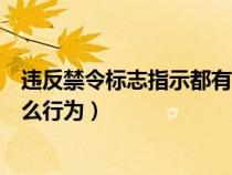 违反禁令标志指示都有哪些内容（违反禁令标志指示包括什么行为）