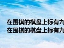 在围棋的棋盘上标有九个小圆点其中最中间的一个被称为（在围棋的棋盘上标有九个小圆点）