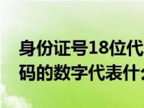 身份证号18位代表什么意思（18位身份证号码的数字代表什么）