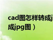 cad图怎样转成jpg格式（怎么把cad图转换成jpg图）