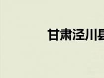 甘肃泾川县简介（甘肃泾川）