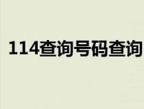 114查询号码查询（114电话号码查询官网）