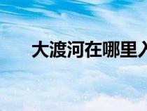 大渡河在哪里入长江（大渡河在哪里）