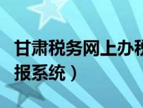 甘肃税务网上办税服务厅（甘肃省国税网上申报系统）