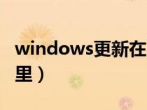 windows更新在哪里找（windows更新在哪里）