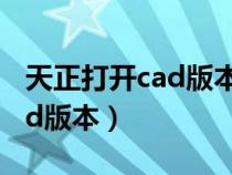 天正打开cad版本怎么设置（天正打开选择cad版本）