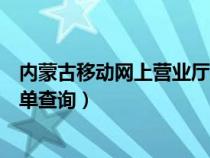 内蒙古移动网上营业厅电话号码（内蒙古移动网上营业厅详单查询）