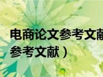 电商论文参考文献有哪些好词好句（电商论文参考文献）