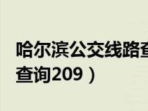 哈尔滨公交线路查询205路（哈尔滨公交线路查询209）