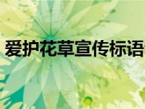 爱护花草宣传标语合集（爱护花草宣传标语）