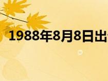 1988年8月8日出生的人（1988年8月8日）