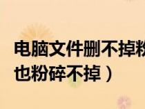 电脑文件删不掉粉碎不掉怎么办（文件删不掉也粉碎不掉）