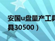 安国u盘量产工具使用教程（安国u盘量产工具30500）