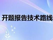 开题报告技术路线怎么写（技术路线怎么写）