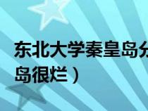 东北大学秦皇岛分校校情校史（东北大学秦皇岛很烂）