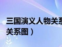 三国演义人物关系图简洁明了（三国演义人物关系图）