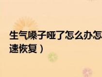 生气嗓子哑了怎么办怎样快速恢复（嗓子哑了怎么办怎样快速恢复）