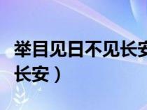 举目见日不见长安表达的情感（举目见日不见长安）