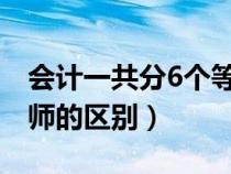 会计一共分6个等级（注册会计师和高级会计师的区别）