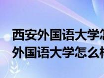 西安外国语大学怎么样是985还是211（西安外国语大学怎么样）