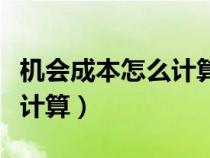 机会成本怎么计算公式经济学（机会成本怎么计算）