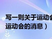 写一则关于运动会的消息400字（写一则关于运动会的消息）