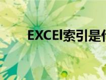 EXCEl索引是什么意思（excel索引）