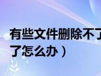 有些文件删除不了怎么办呀（有些文件删除不了怎么办）