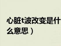 心脏t波改变是什么意思啊（心脏t波改变是什么意思）