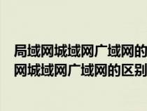 局域网城域网广域网的区别?为什么要根据距离划分?（局域网城域网广域网的区别）