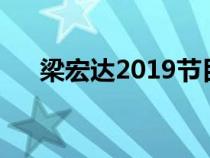 梁宏达2019节目（梁宏达主持的节目）