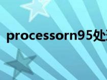 processorn95处理器怎么样（processor）