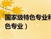 国家级特色专业和国家级一流专业（国家级特色专业）